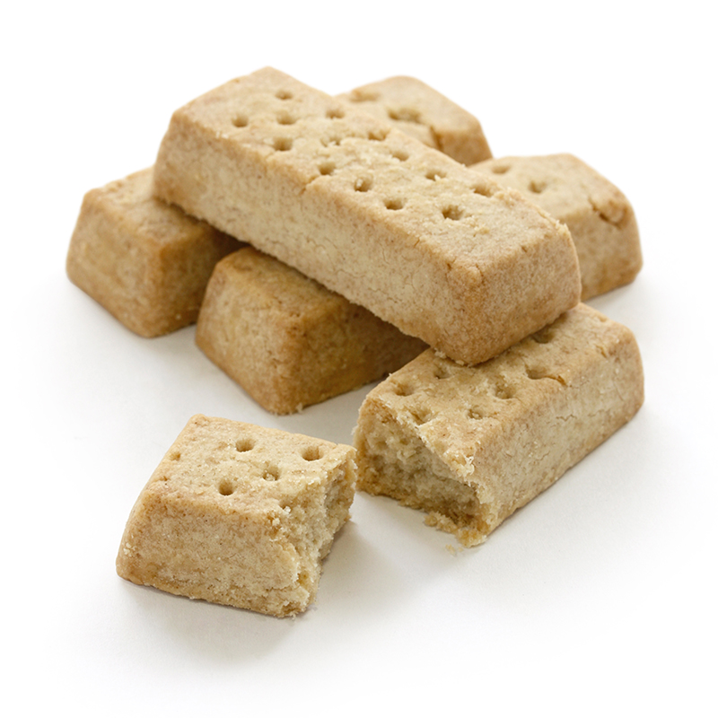 shortbread-cutout Stack shortbread to symbolize Scottish Insurance Brokers, Evalee