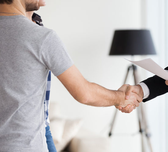 Tenants agree to deal with landlord with a handshake to promote property owners insurance by Evalee Insurance Brokers